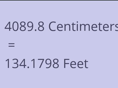 4089.8 CM TO FEET