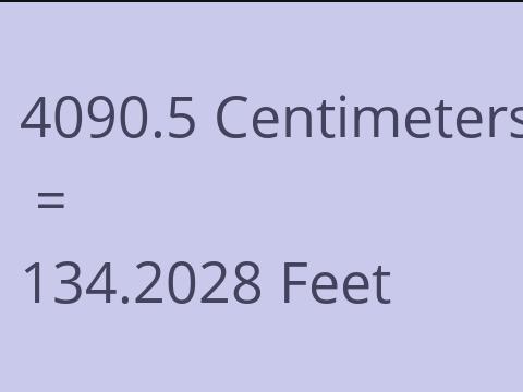4090.5 CM TO FEET