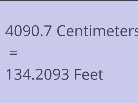 4090.7 CM TO FEET