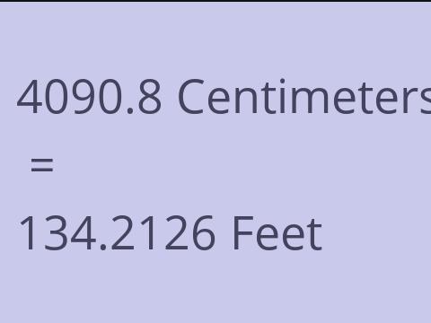 4090.8 CM TO FEET