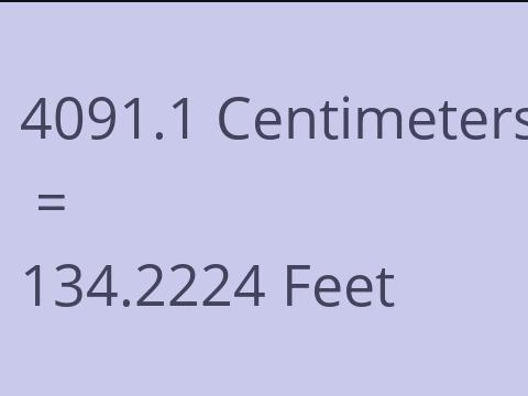 4091.1 CM TO FEET
