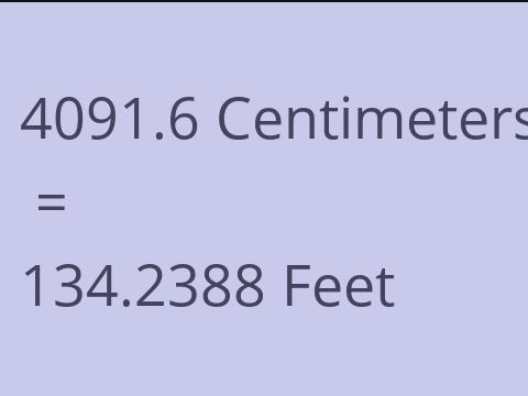 4091.6 CM TO FEET