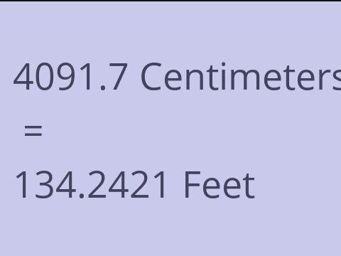 4091.7 CM TO FEET