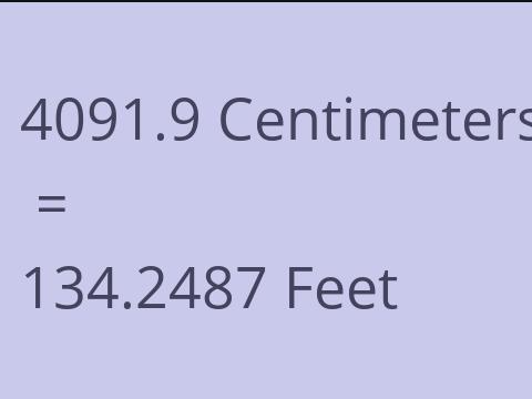 4091.9 CM TO FEET