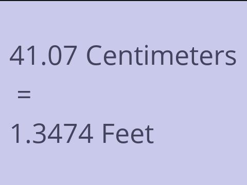 41.07 CM TO FEET