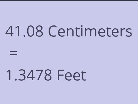 41.08 CM TO FEET