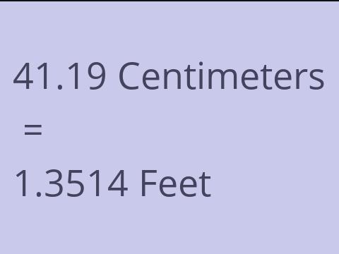 41.19 CM TO FEET