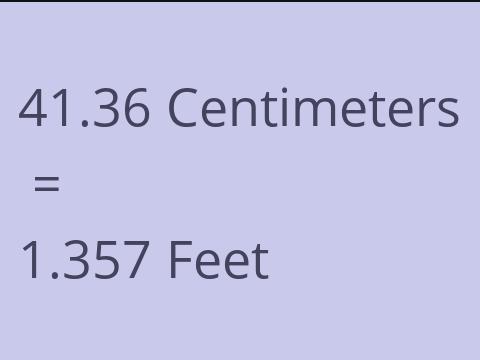 41.36 CM TO FEET