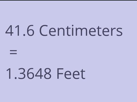 41.6 CM TO FEET