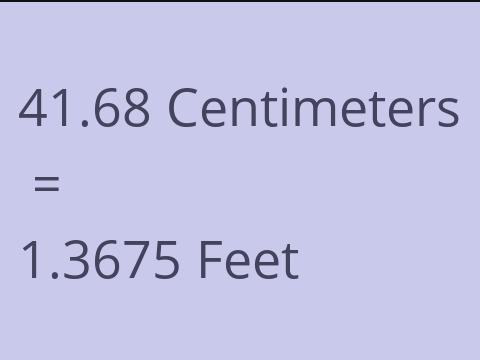 41.68 CM TO FEET