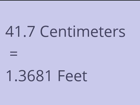 41.7 CM TO FEET