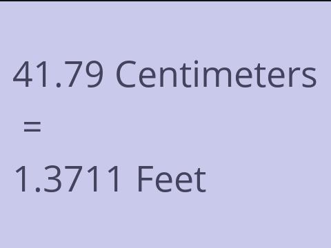 41.79 CM TO FEET