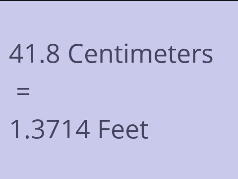 41.8 CM TO FEET