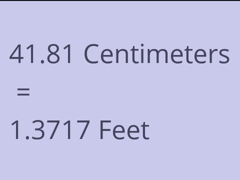 41.81 CM TO FEET