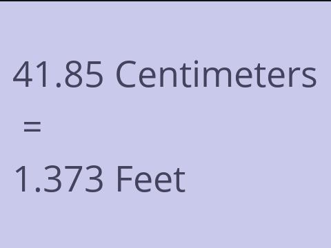 41.85 CM TO FEET