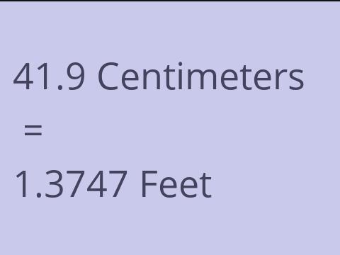 41.9 CM TO FEET