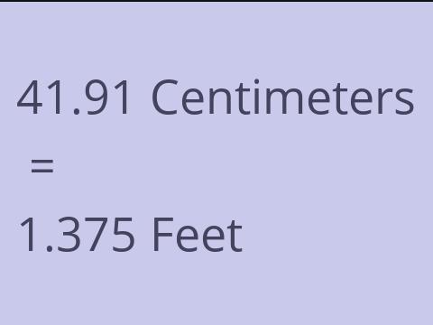 41.91 CM TO FEET