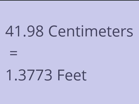 41.98 CM TO FEET