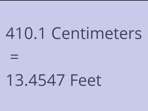 410.1 CM TO FEET