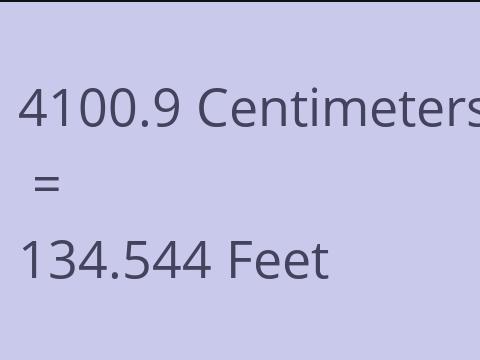 4100.9 CM TO FEET
