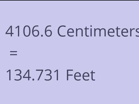 4106.6 CM TO FEET