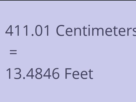 411.01 CM TO FEET