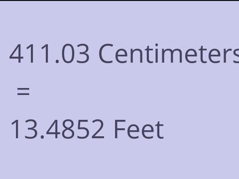 411.03 CM TO FEET