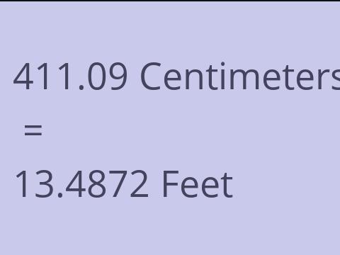 411.09 CM TO FEET