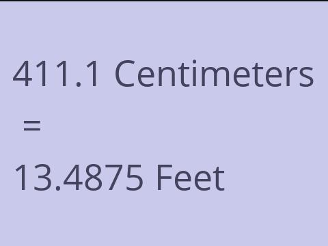 411.1 CM TO FEET