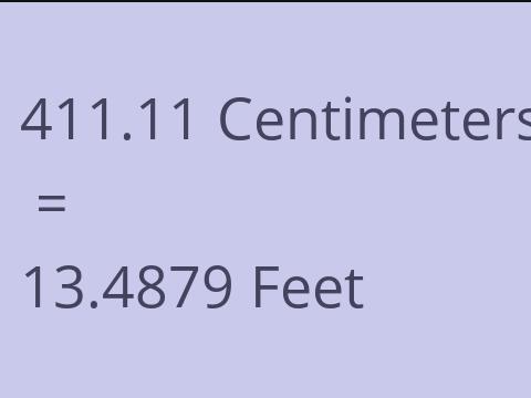 411.11 CM TO FEET