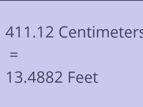 411.12 CM TO FEET