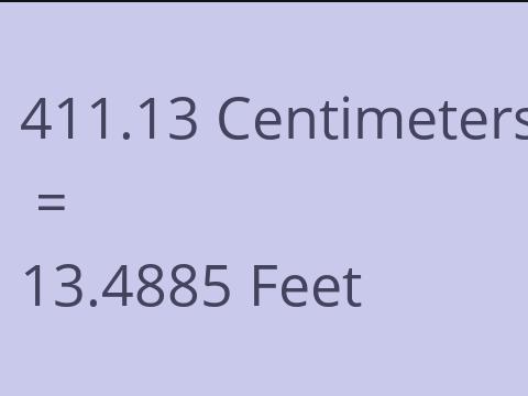 411.13 CM TO FEET