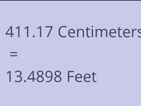 411.17 CM TO FEET