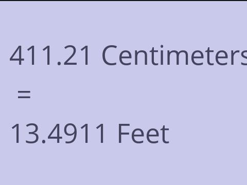 411.21 CM TO FEET