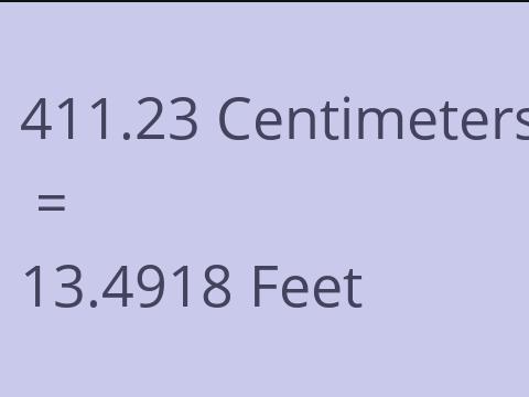 411.23 CM TO FEET