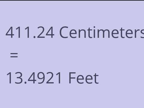 411.24 CM TO FEET