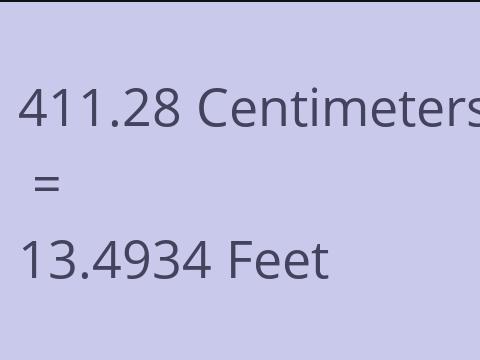 411.28 CM TO FEET