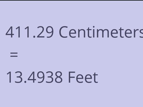 411.29 CM TO FEET