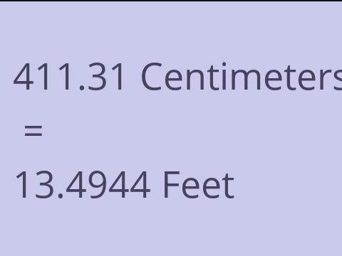 411.31 CM TO FEET