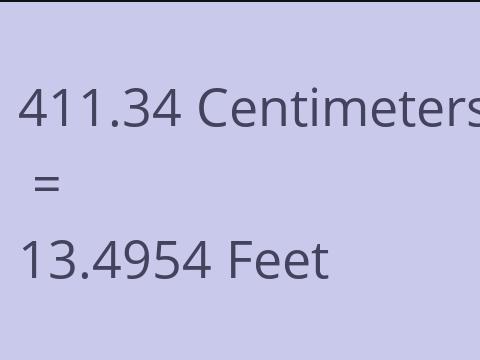 411.34 CM TO FEET