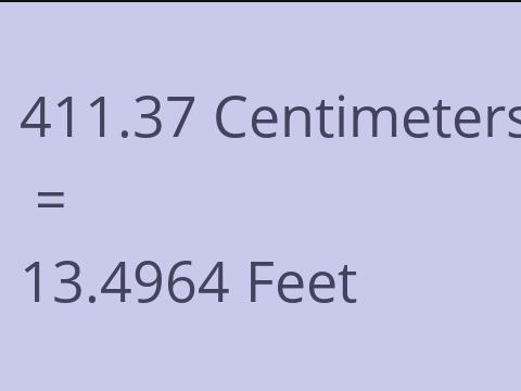 411.37 CM TO FEET