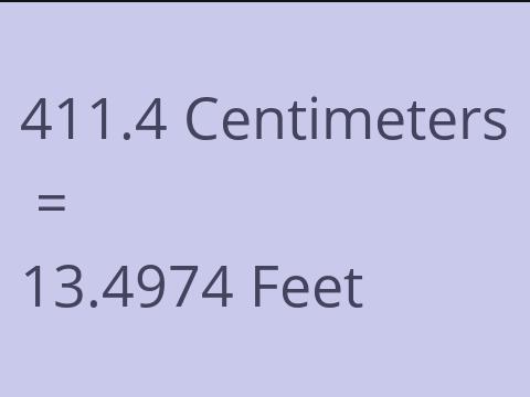 411.4 CM TO FEET