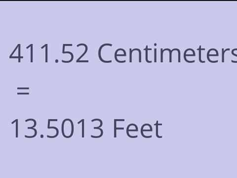 411.52 CM TO FEET