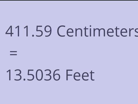 411.59 CM TO FEET