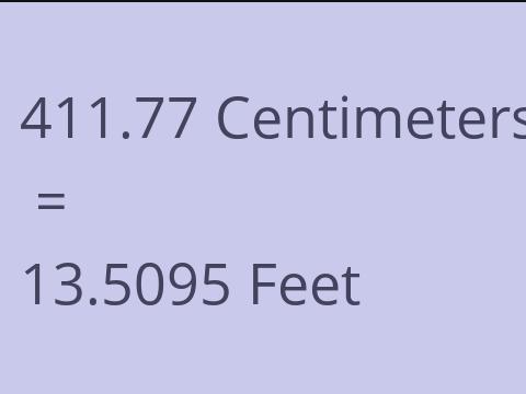 411.77 CM TO FEET