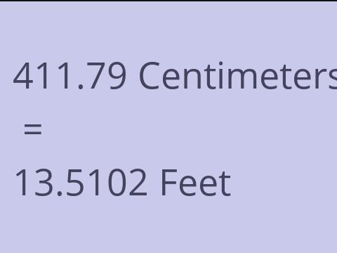 411.79 CM TO FEET