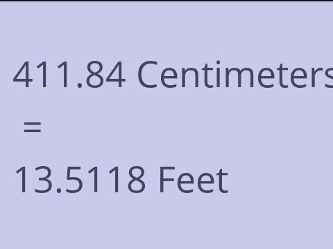 411.84 CM TO FEET