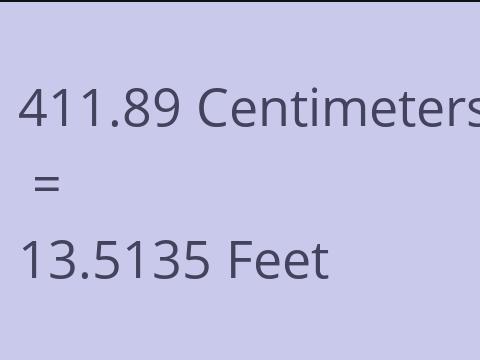 411.89 CM TO FEET