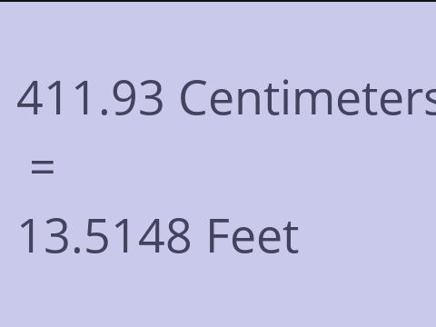 411.93 CM TO FEET