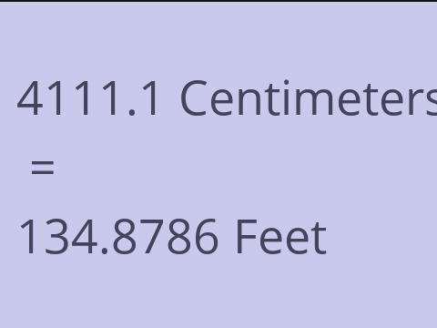 4111.1 CM TO FEET